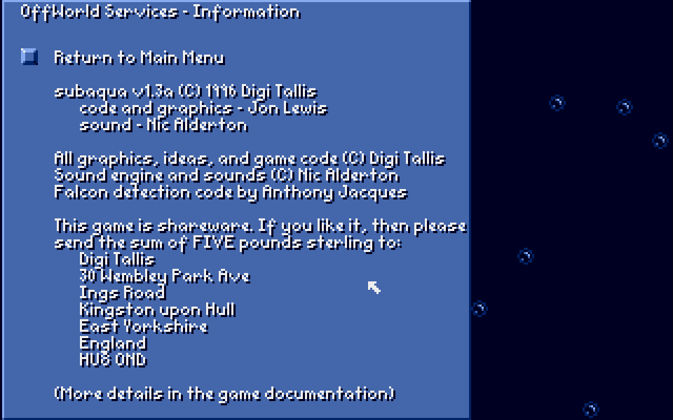 Subaqua atari screenshot